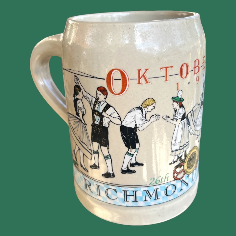 Oktoberfest 1994 Richmond Virginia Beer Stein. Vintage Collectible.